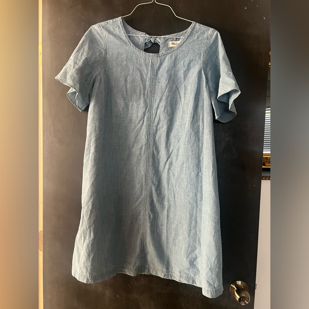 Madewell Light Blue Denim Midi Dress